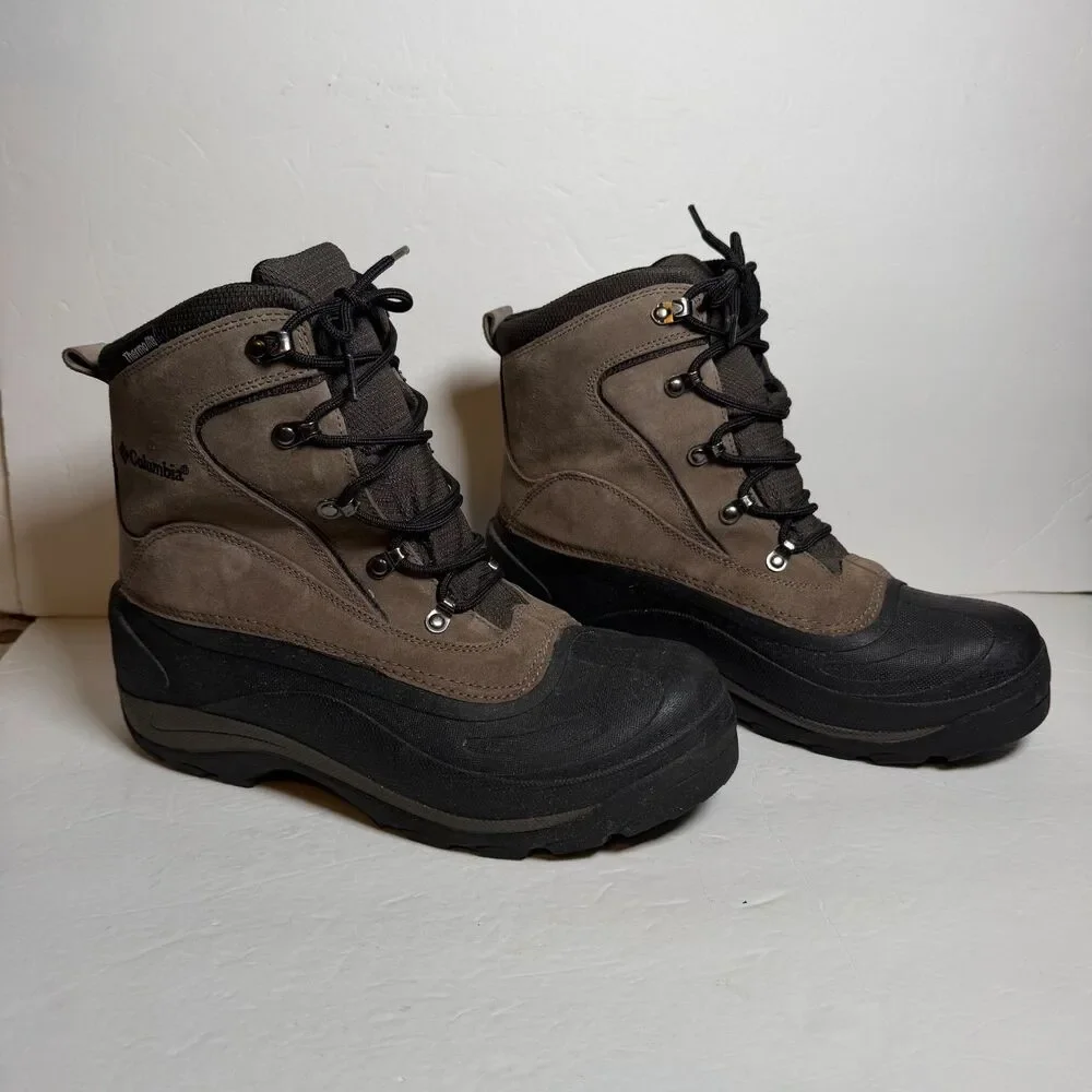 Columbia Cascadian Summit Boots Mens 11 Brown Suede Thermolite Snow Winter